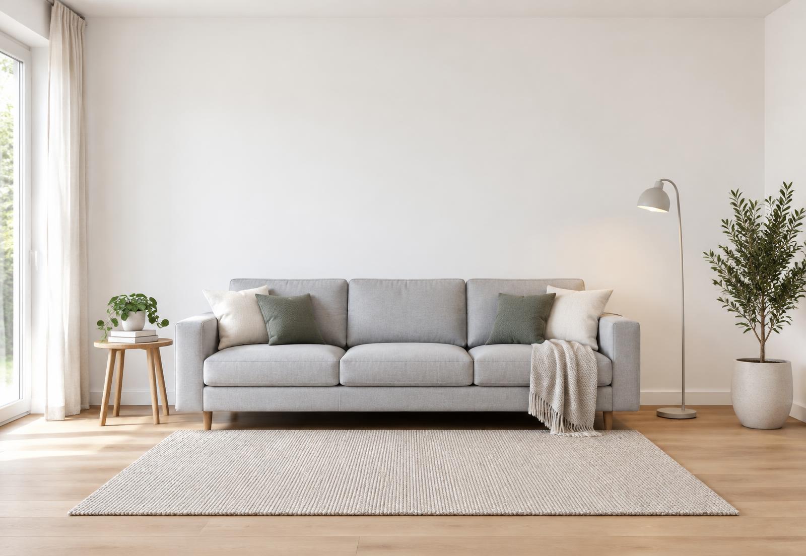 Living room with a sofa